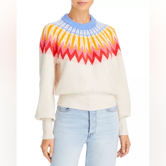 NWT French Connection Fair Isle Sweater Retro Vibes - Picture 1 of 14